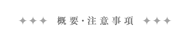 概要・注意事項